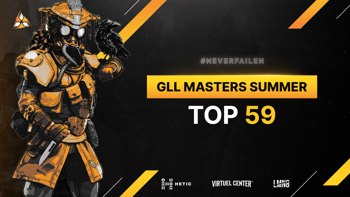 F9EICAR's tweet photo. L'équipe #ApexLegends revient du #MasterSummer avec un superbe résultat : Top 59 des meilleurs équipes d'Europe  🥳

Bravo @Rousselcamille2 - @kywyda - @OverNoct

C'est très encourageant pour la suite, il faut continuer💪

#NeverFailen 🧡🖤 https://t.co/f7ZDqFq68l