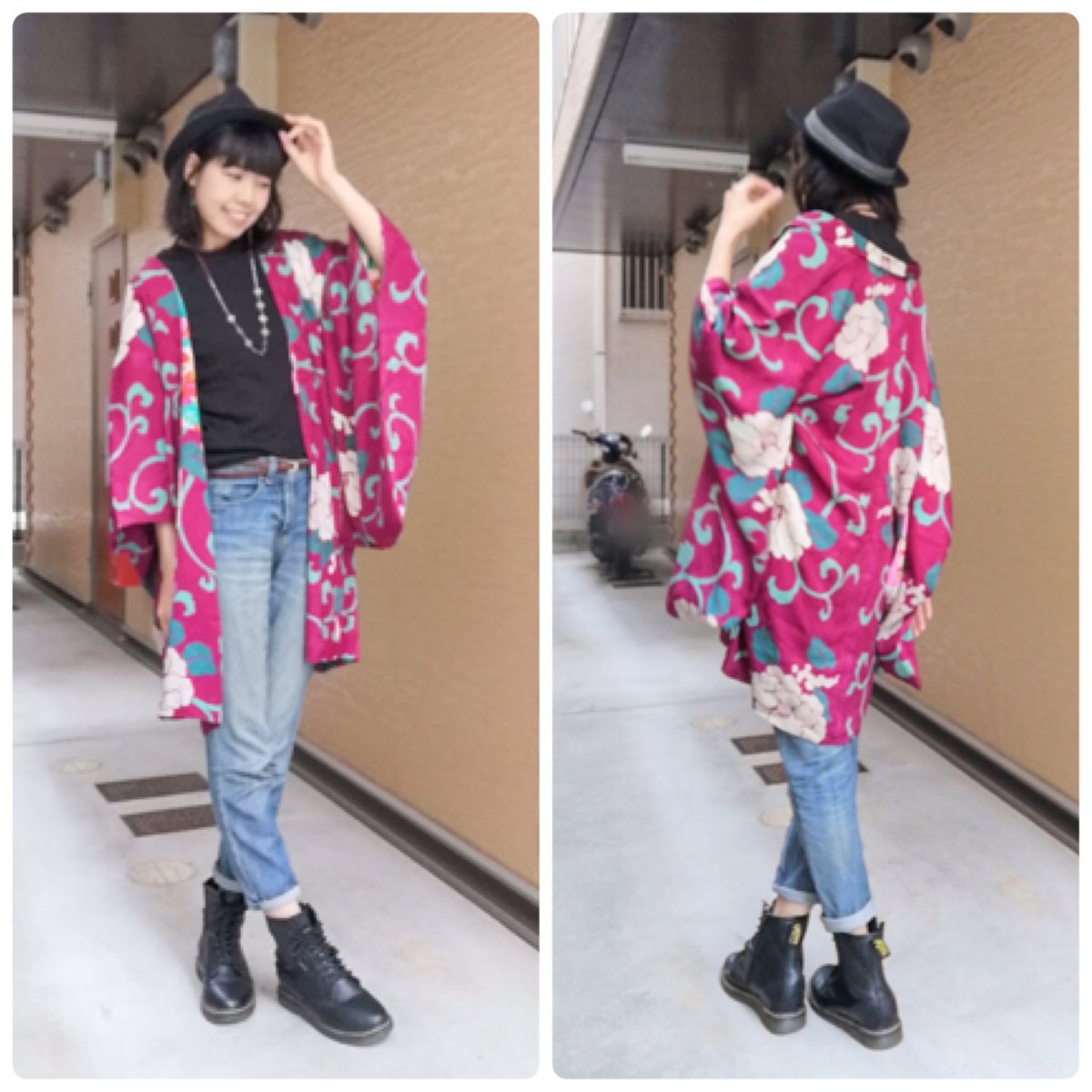 ソフトパープル 日本製 彼岸咲く小袖羽織 和洋MIXコーデ | chezmoiny.com