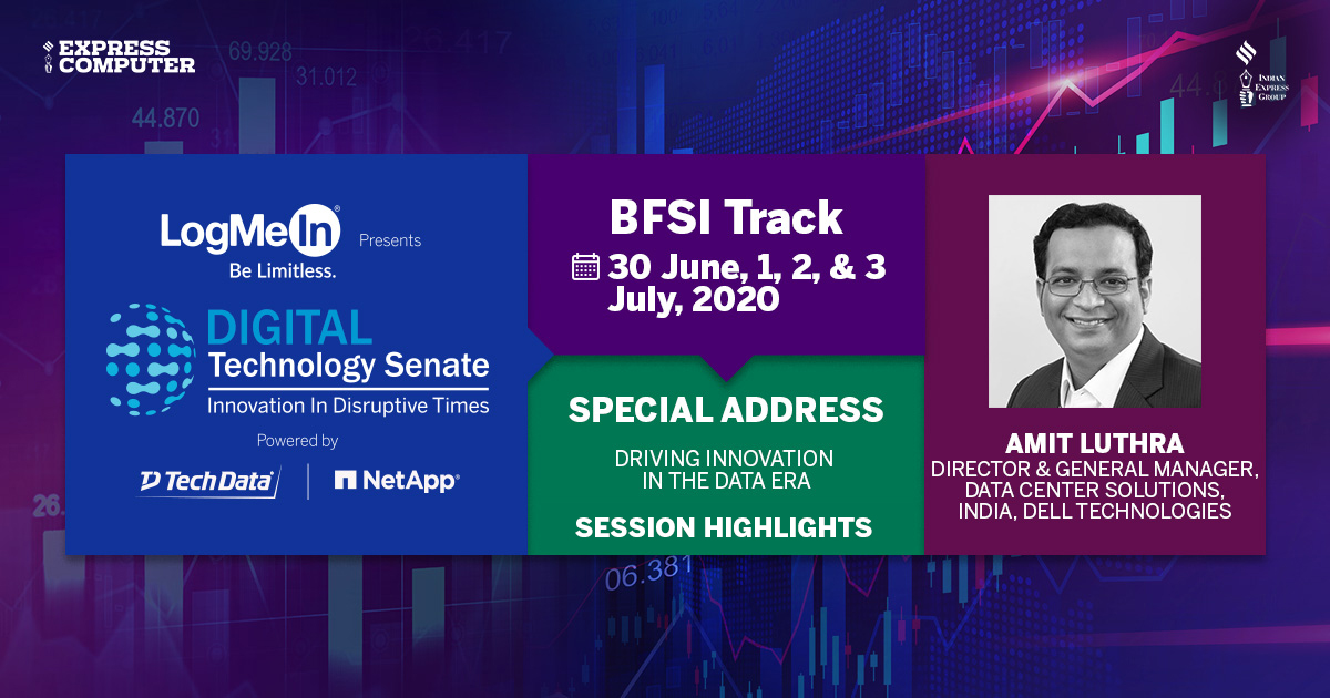 ExpComputer's tweet image. #TechSenate | Data is the underlying element of all the technologies today: Amit Luthra, Director &amp;amp; General Manager, Data Center Solutions, India, @DellTechIndia at the #DigitalTechnologySenate -  #BFSI Track #TechnologySenate @srikrp @NivedanPrakash