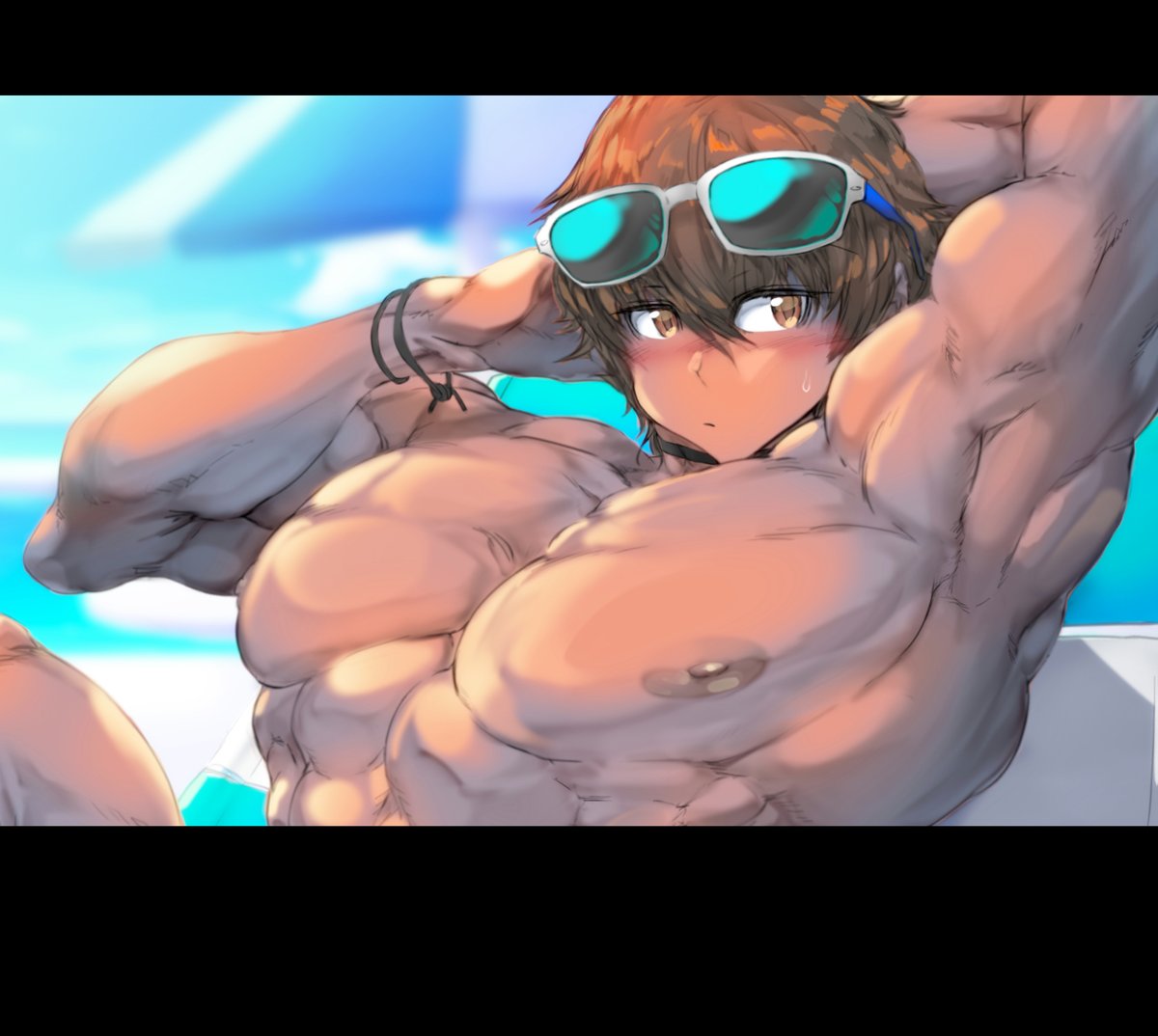 夏の日焼けカップル (1/2) 