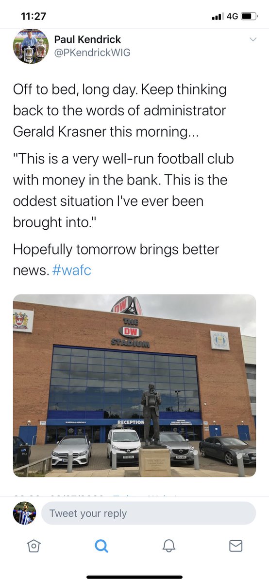 “It’s a well run club and the oddest situation I’ve ever seen” was the verdict of administrator Gerald Krasner. Wigan have always been a well run club, loss making, but controlled. We rely on funding from owners and have only spent money we either had or believed was incoming