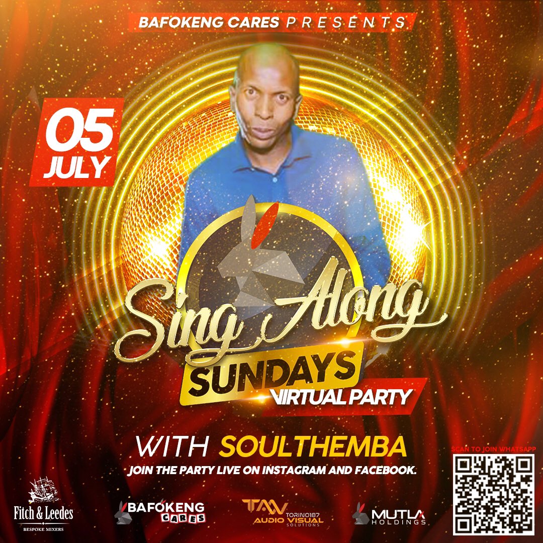 bafokeng_corner's tweet photo. Sunday we have a big one join us on our live-streams we would love to party with you . You ready ? #SingAlongSunday https://t.co/6y36TukB9e