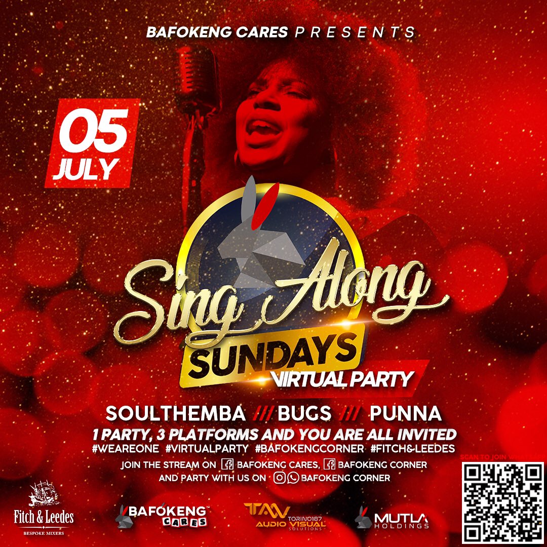 bafokeng_corner's tweet photo. Sunday we have a big one join us on our live-streams we would love to party with you . You ready ? #SingAlongSunday https://t.co/6y36TukB9e