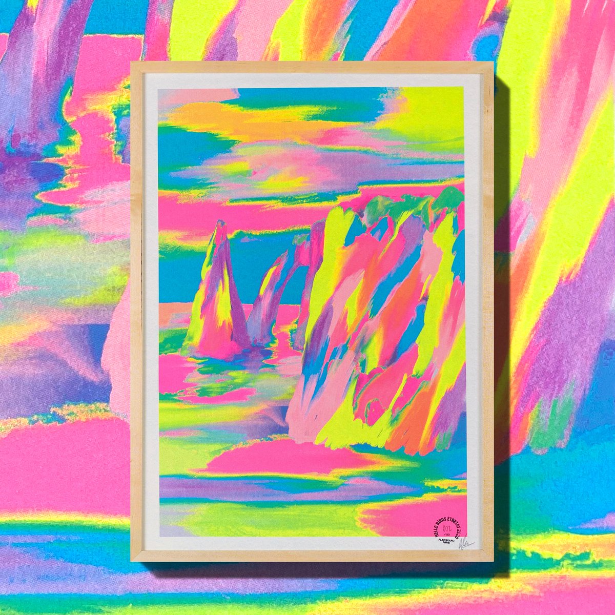 🐣 Elles sont làààààà 🐣 Notre édition limitée de 100 affiches sérigraphiées avec un fini fluo sur du beau papier, et numérotées à la main par <a href="/playgroundparis/">Playground • Valentin Adam</a>  sont dispooooo 💕 Il n'y en aura pas pour tout le monde ! bit.ly/JELAVEEEUX