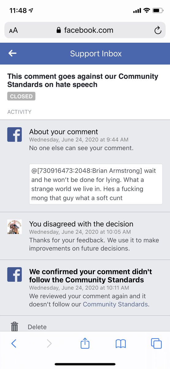 CaglarMMA's tweet photo. @Facebook im interested to know how this is hate speech? 
I think you need to review your own rules. https://t.co/ICl1aDt6x2