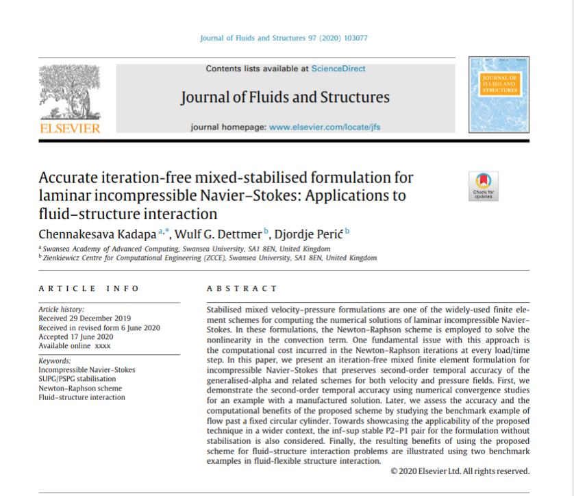 chenna1985's tweet photo. The final version of our article in the Journal of Fluids and Structures is now online.
Download a free copy to know more about how we solve some challenging FSI problems in a computationally efficient manner.
https://t.co/AWUn0LjvST
#CFD #FSI #FEA #addedmass #CutFEM https://t.co/jWWINCtDMN
