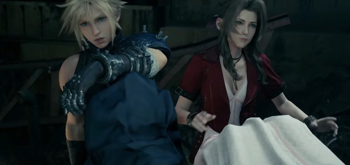 They rest for a bit at the top of the slideCloud tried to sit far from Aerith coz he's used to people excluding him, but not under Aerith's watch, she will always include him, she will never make him feel lonely. Coz she also knows how it feels to be ostracized.   #Clerith