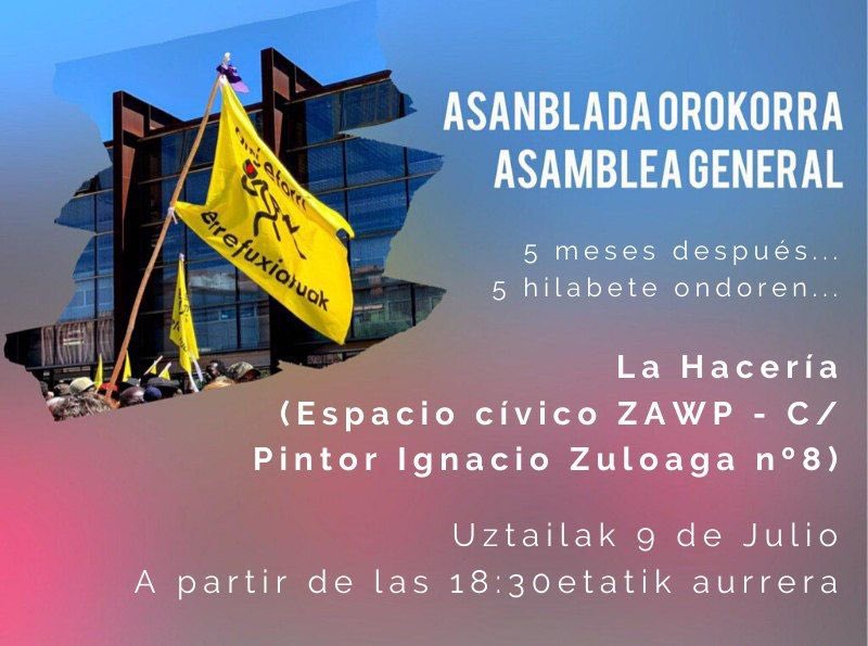 🙋🏽‍♀️🙋🏻🙋🏼‍♂️#OEE vuelve a reunirse de forma presencial, esta vez en #LaHaceria del <a href="/ZAWP/">ZAWP</a>. 🙌Tras 5 meses, el próximo jueves 9 de julio a las 18:30 convocamos Asamblea General. 👍Tenemos muchas ganas de veros y hay muchos temas que tratar, ¡No faltes!