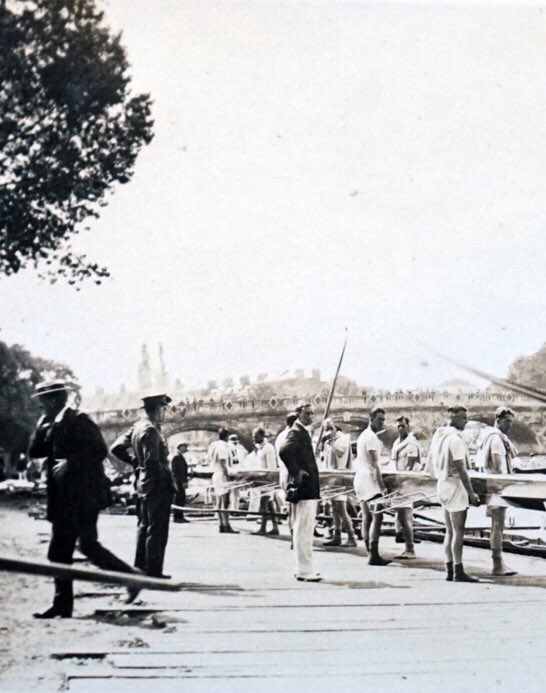 One year to the day eight military crews lined up to race for The King’s Cup <a href="/HenleyRegatta/">Henley Royal Regatta</a>, in commemoration of the centenary of the 1919 Peace Regatta. 

🇦🇺 🇨🇦 🇫🇷 🇳🇱 🇩🇪 🇳🇿 🇬🇧 🇺🇸 

<a href="/HenleyRegatta/">Henley Royal Regatta</a> #TheKingsCup #hrr19 #FittestAndFinest