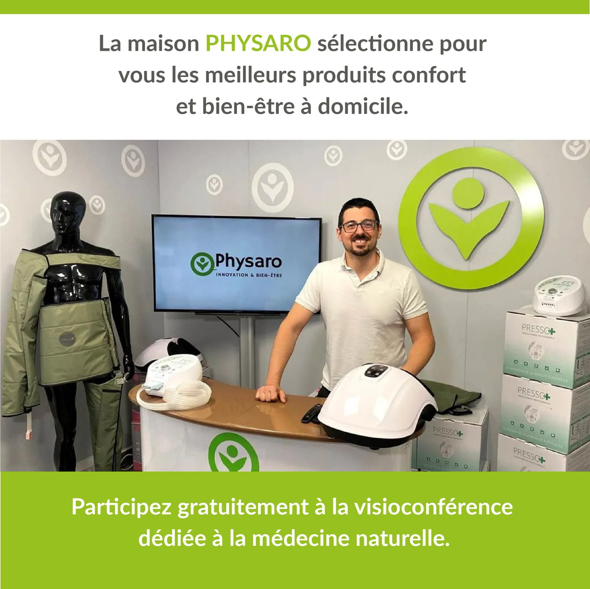 La maison PHYSARO sélectionne pour vous les meilleurs produits confort et bien-être à domicile. Participez gratuitement à la prochaine visioconférence dédiée à la médecine naturelle  en vous inscrivant via ce lien > physaro.fr/webinar/ #PHYSARO #BienEtre #Visioconference