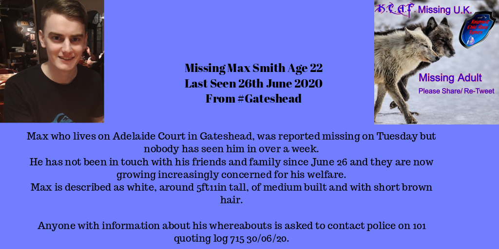 KCAFGROUP's tweet photo. I AM MISSING AND MY LIFE MATTERS PLEASE SHARE MY ALERT

#Gateshead https://t.co/vsDzLBkni7