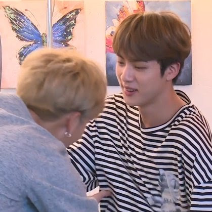 Namjoon loves to hold Jin's waist and I have proof, in fact, his hands were made for this place Mini thread  #Namjin ;