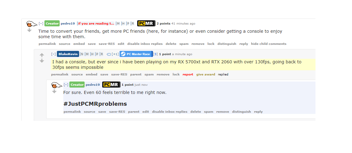 PedroPCMR's tweet image. It&apos;s a sad, sad situation. #JustPCMRproblems