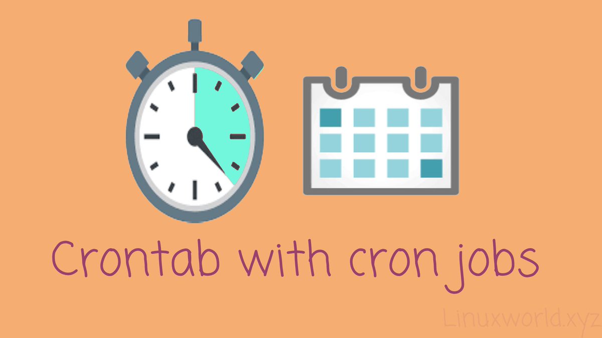 LinuxWorld4's tweet image. Crontab With Cron jobs
linuxworld.xyz/crontab-with-c…
Cron is a daemon that executes commands at specified intervals to run a certain command at times set by the job
#cronjob #crontab #Linux #CentOS #Ubuntu #seduel
#LinuxCommands