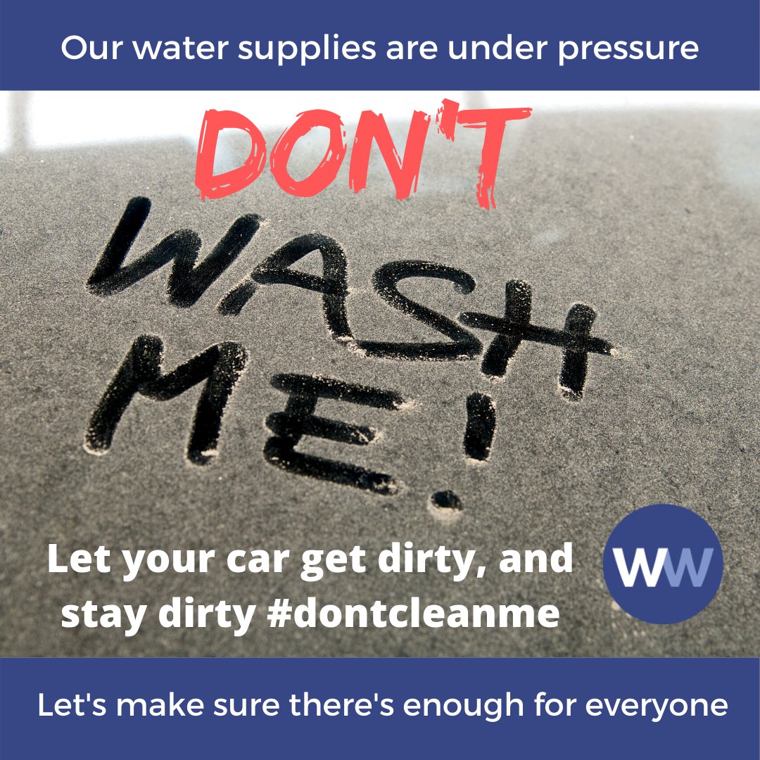 Washing a car with a garden hose uses around 300 litres of water! A bucket and sponge will use far less, but the best option is to not wash the car at at all... an easy win to save water, help your community, protect the environment, and give you an hour of your time back! 💦🏆