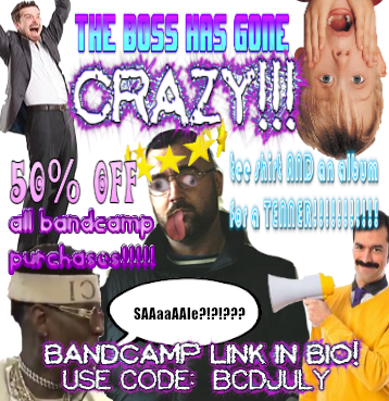 Bandcamp taking no fees today!
N we're doin 50% off everything!!!
Tee &amp; an album for a tenner!? 🤷🏻‍♂️
Use code: bcdjuly
boxnlock.bandcamp.com