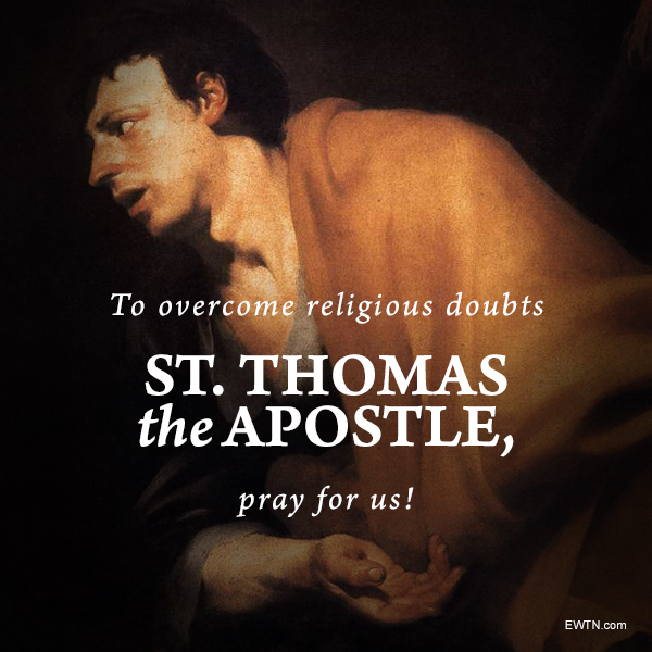 EWTN's tweet photo. Today we remember St. Thomas the Apostle, who gets a bad rap for being "Doubting Thomas," but whose encounter with Christ gave us a most beautiful prayer of adoration: "My Lord and My God!" 

#EWTN #Catholic https://t.co/hlqaDprjV4 https://t.co/fnVE0PuENz