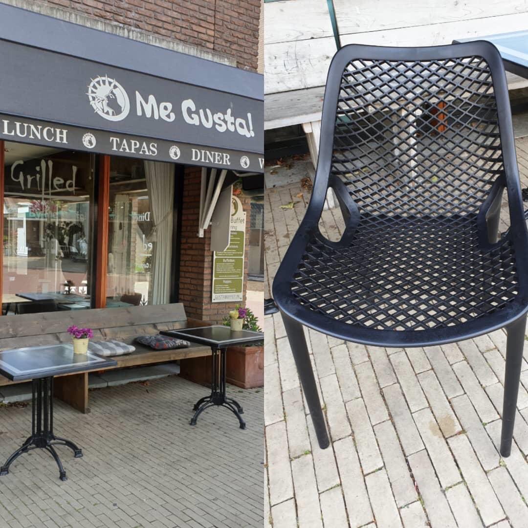 webdesignlve's tweet photo. #wassenaar #gestolen #laf  Vannacht zijn 4 van onze gloednieuwe terrasstoelen gestolen. Mocht je deze stoelen ergens tegenkomen, dan horen wij dat graag.
Aangifte wordt gedaan en #camerabeelden veiliggesteld @megusta #restaurant https://t.co/TX7ZdKLawO
