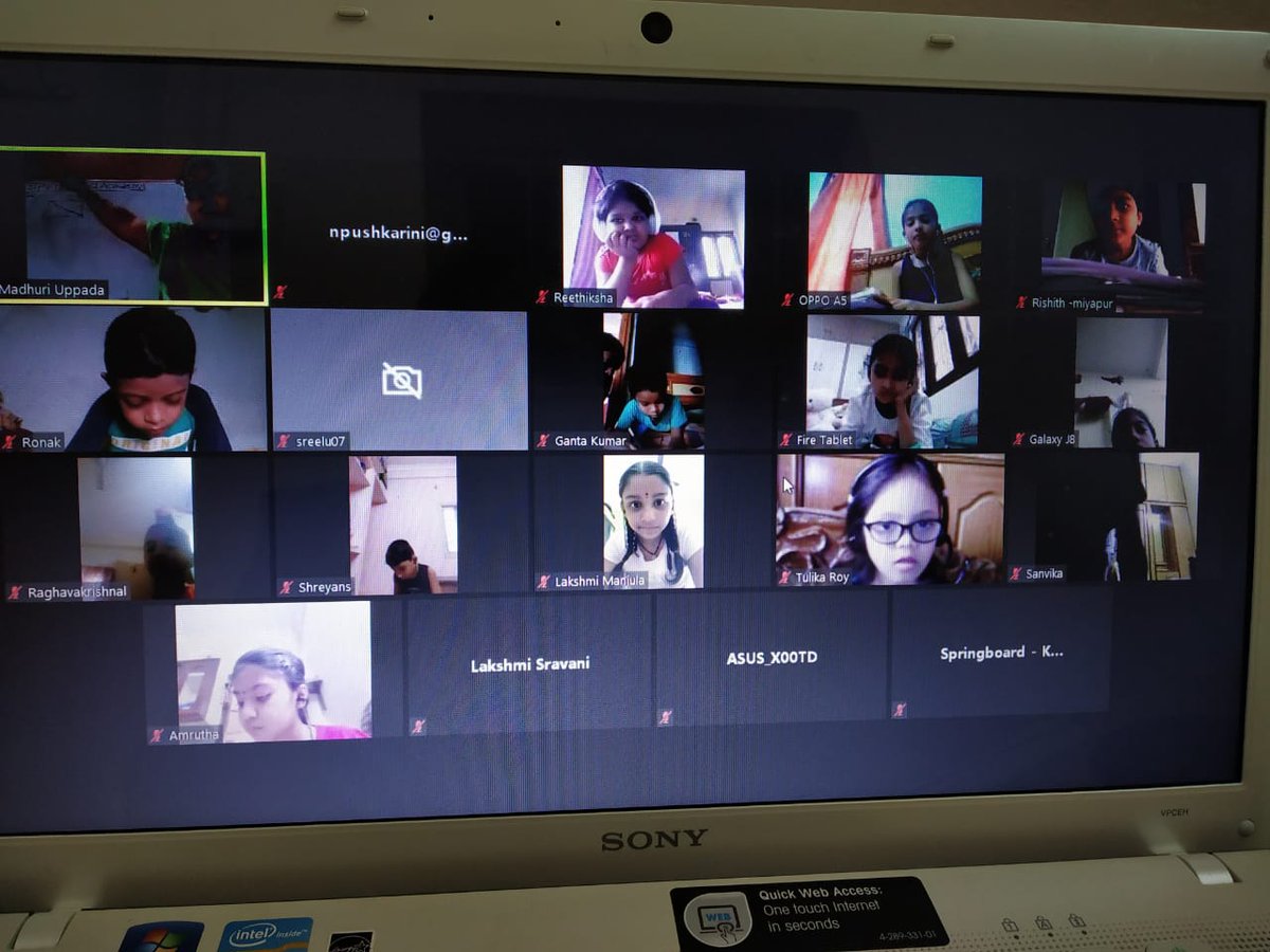 SpringboardInt's tweet image. Spring Board Little Champs are actively participating in the online Classes, interactive learning for different grades at Ramanthapur, Boduppal, Nacharam branches.
#SBIPS #interactivelearningforkids #digitallearning #creativelearning #OnlineClasses #preschools