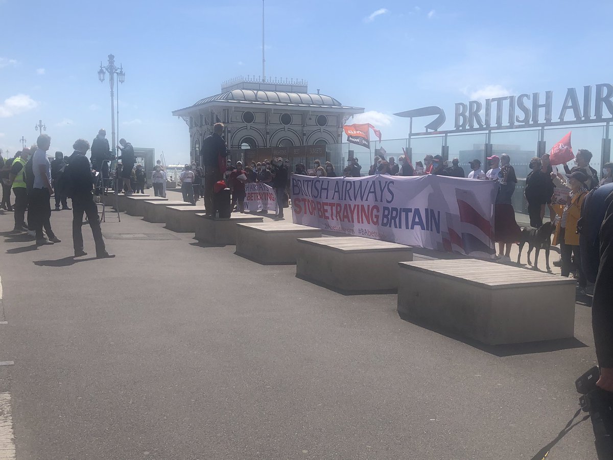 #BABetrayal @HuwMerriman @peterkyle @grantshapps @KellyTolhurst #BASSA #BAWorkersUnited #FireAndRefire #NationalDisgrace #BAStopThinkAgain #S188 #BAStopThinkAgain Fantastic to see so many supporting our fight this morning 💪✈️🇬🇧