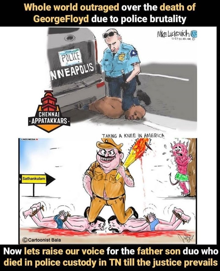 iamsksunilkumar's tweet photo. #JusticeforJayarajAndFenix
It is really heartbreaking😢
In movies, stories are showcasing  power of common man,
But real life Common man is nothing!! Its best example,,
Punishments should be cruel, then only we can avoid crimes,
Just warnings won't make sense ever!! https://t.co/xWs94I3Ijv