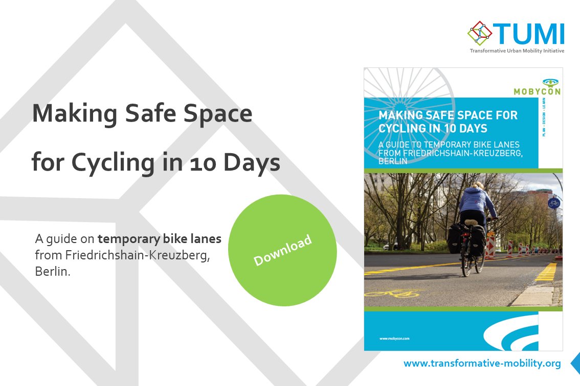 cont'd: The wider planning process is elaborated in this guide ”Making Safe Space for Cycling in 10 Days: A Guide to Temporary bike lanes from Berlin”:  https://mobycon.com/updates/a-guide-to-temporary-bike-lanes-from-berlin/  #summerofcycling