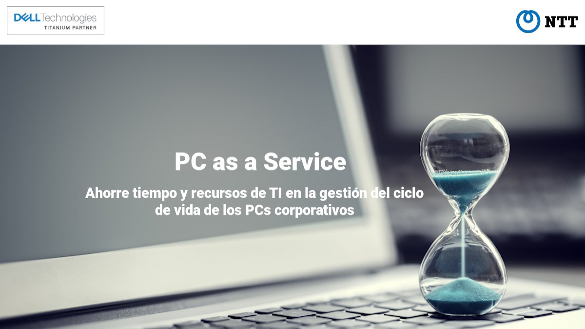 ¿Quiere ahorrar tiempo y recursos de TI en la gestión del ciclo de vida del PC? Se lo ponemos fácil con PC as a Service, la solución de extremo a extremo que permite simplicar la gestión de los PCs corporativos.  bit.ly/3dBN9ha  #PCaaS