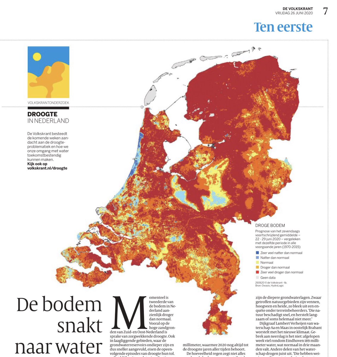 De Nederlandse bodem snakt naar water: volkskrant.nl/kijkverder/202…
