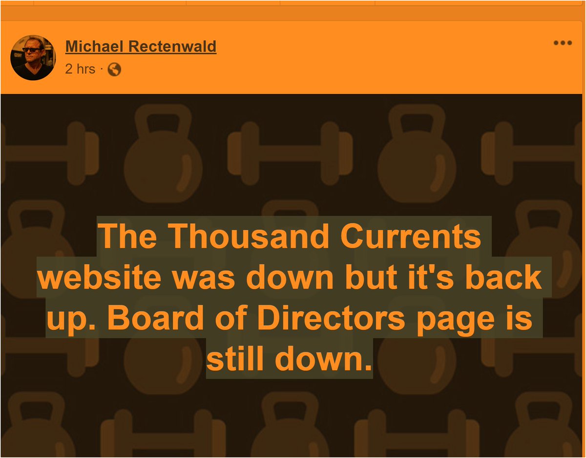 MaryamHenein's tweet photo. via #MichaelRectenwald
The #ThousandCurrents website was down but it's back up. Board of Directors page is still down.
https://t.co/7pKelyGUrk https://t.co/qxG7E0jcOM