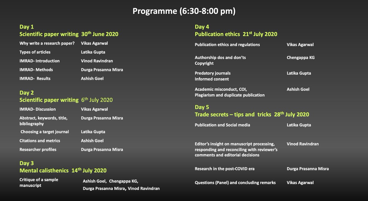 IJRheum's tweet image. The IJR invites #e-participation for #Scientific #Writing &amp;amp; #Publication #Workshop from 30th June- 28th July, 2020. 

Limited slots for workshop. ow.ly/yEB750AikGs
registration link ow.ly/rzwG50AikPi