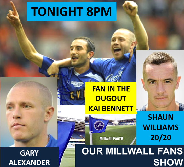 NOLUTALKIN's tweet photo. #Gary_Alexander joins us in the virtual studio to talk Millwall memories and Millwall now. The fan in the Dugout is #Kai_Bennett of Millwall Fan Tv. Plus #Shaun_Williams and his goals & much more tonight at 8pm.
@shaunywilliams6 @TvMillwall @swanleylion https://t.co/ljfdIm8xob