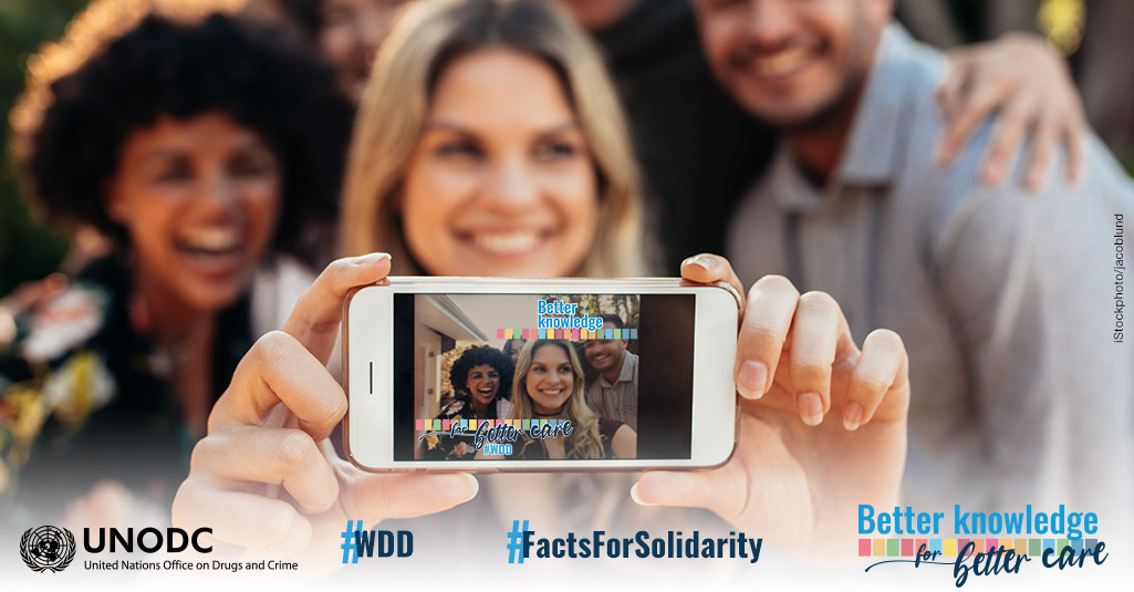 26 June is the Internationall Day Against Drug Abuse and Illicit Trafficking, or World Drug Day. Use our photo frame to show that we need Better Knowledge for Better Care. Let’s share #FactsForSolidarity for this #WDD! Download the
photo frame: bit.ly/2NdpcCo