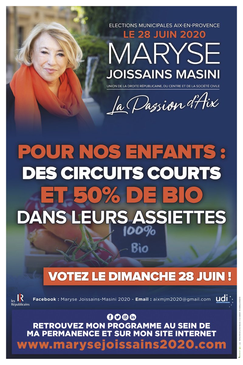[ALIMENTATION RESPONSABLE 👩🏻‍🌾]

📣 S’agissant du « bien manger », je m’engage à atteindre les 50 % de bio dans nos cantines, ainsi qu’ à améliorer l’apprentissage des enfants en multipliant les potagers au sein des écoles. 💙🧡

#maryse2020 #municipales2020 #lapassiondaix