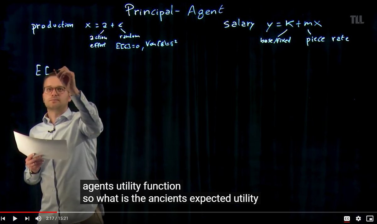 MartijnHuysmans's tweet photo. This week I recorded some knowledge clips @UtrechtUni Teaching & Learning Lab. Generally, youtube understands my English quite well, except it seems to think I am an economic historian studying the ancients' expected utility... #EconTwitter #ClosedCaptions #PrincipalAgent https://t.co/wGi9enqtEo
