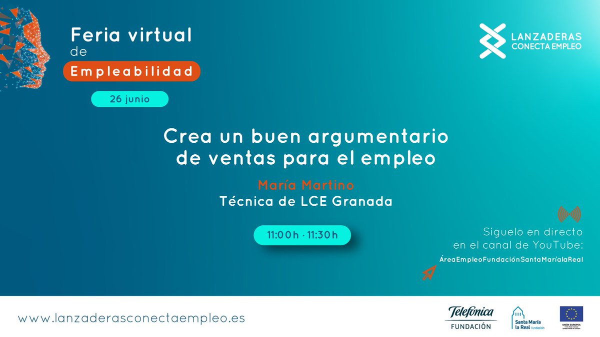 AreaEmpleoFSMLR's tweet photo. #FeriaVirtualLCE 𝗛𝗢𝗬 2ª jornada, abierta al público 👥
Asiste a las 4⃣ #charlas formativas 💻 con #consejos prácticos para mejorar tu forma de buscar #trabajo 💼
Síguelas #endirecto 🔴 en YouTube desde 10h. 🔜 https://t.co/xInipheQHC

¿Buscas #empleo? Esta feria es para ti 👍 https://t.co/LfIxQyDE3v