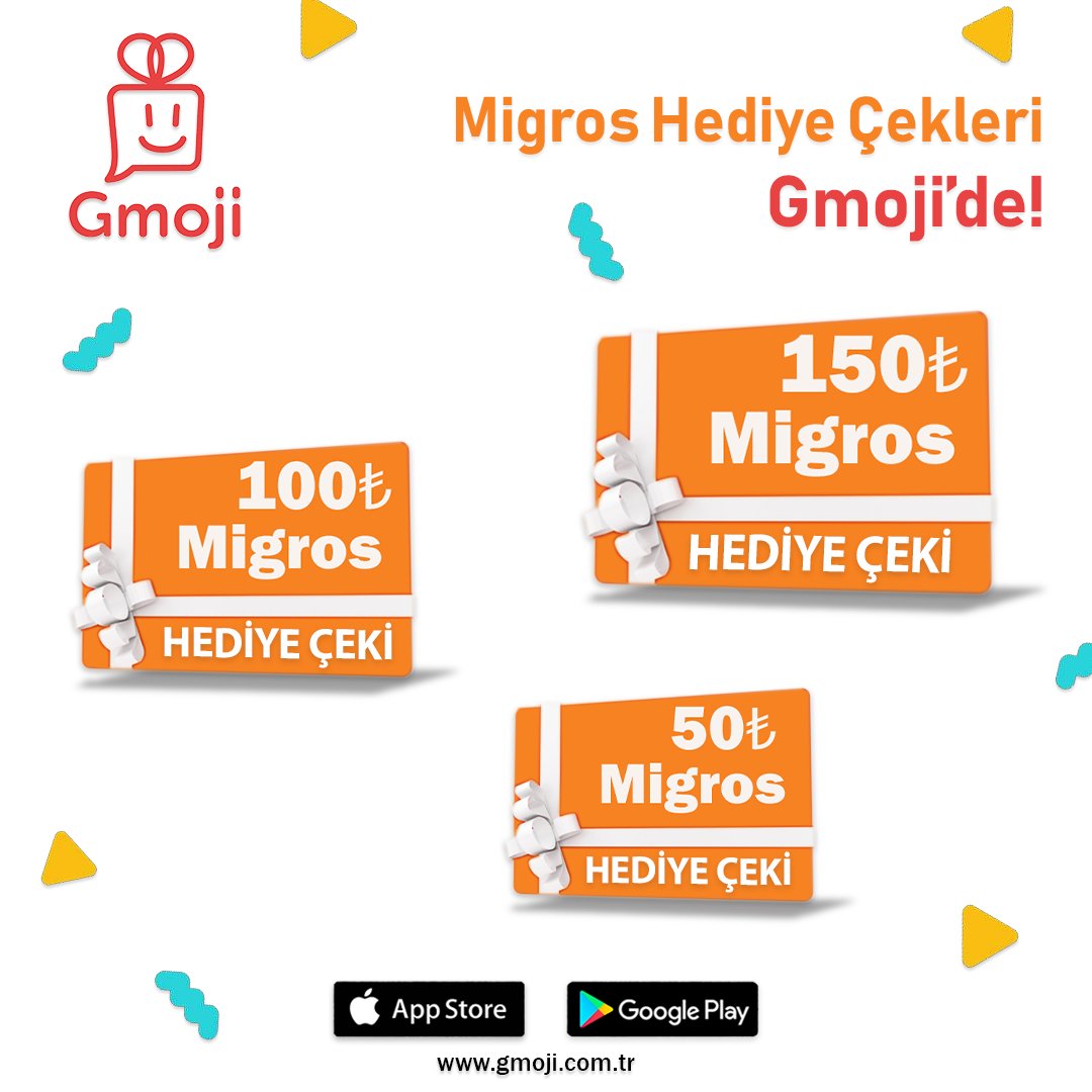 GmojiTurkey's tweet photo. Migros Hediye Çekleri Gmoji’de! Çıkartmalı link olarak herhangi bir sohbet (Whatsapp, Messenger, Viber vb.) uygulamasında veya Sosyal Ağlarda, Migros Hediye Çeklerini gönderebilirsin! İstersen kendin içinde satın alabileceğini unutma 😊
#HediyeGöndermeninEnHızlıveEnKolayYolu https://t.co/aYjMstSZ0r