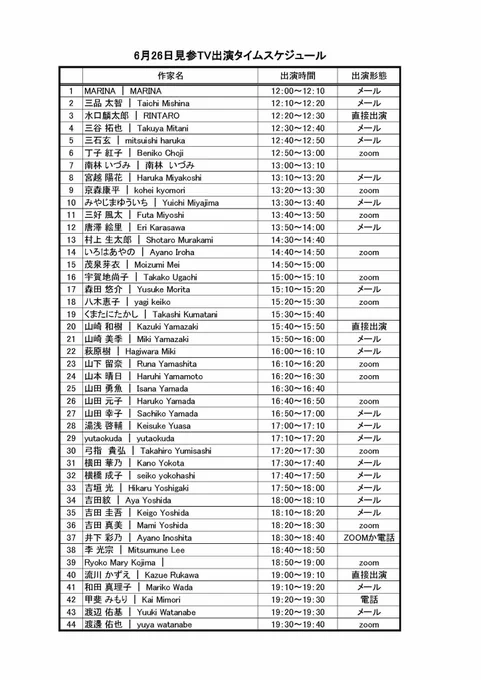 ✨見参TV @KENZANsince2012✨

本日12:50から13:00枠でちょろっとzoom参戦いたします!
お昼休みぎりぎりかな!?
よろしくお願いいたします?
https://t.co/PeP9sgiWVx 