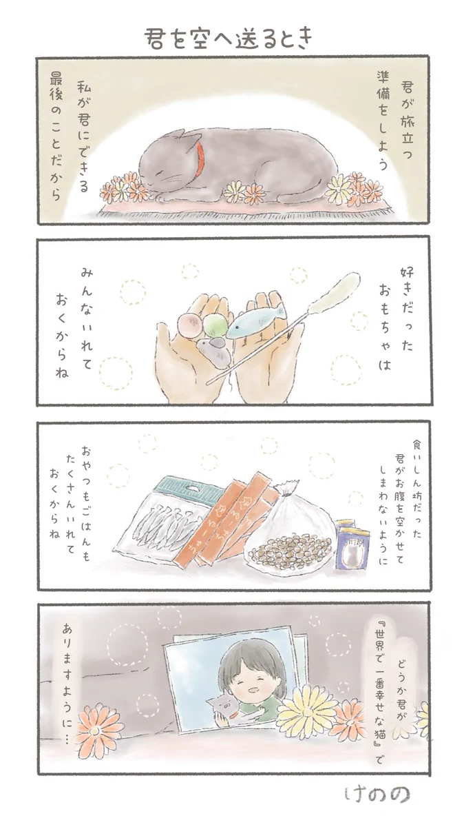 「世界一幸せな飼い猫だと思ってくれますように」飼い猫との最後のお別れに涙が止まらない