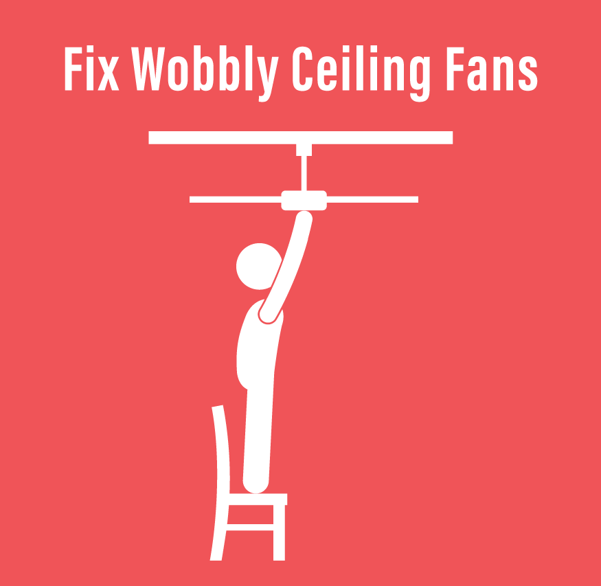 Do you have a wobbly ceiling fan? If it’s not operating properly, shut it off and fix it. #BeSafe