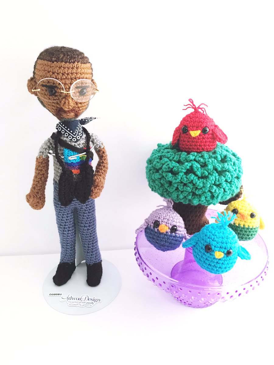 AdwoaDesign's tweet photo. Had to capture #christiancooper in yarn.  🙌🏾💪🏾🤩 🐦  ❤️ https://t.co/BI83IVluMS