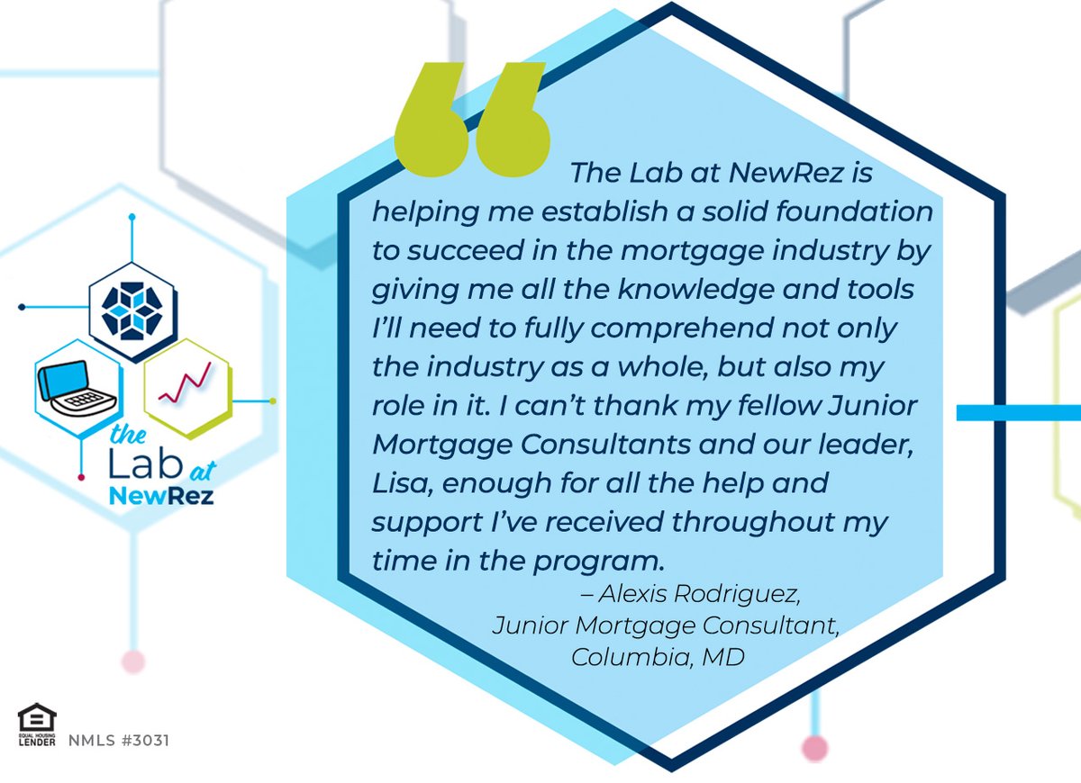danbing68's tweet photo. The Lab at NewRez gives new mortgage professionals the tools they need to succeed! But you don't have to take our word for it. Email Recruiting@NewRez.​com to find out how you can benefit from starting you mortgage career with NewRez. https://t.co/acImtjBjI6