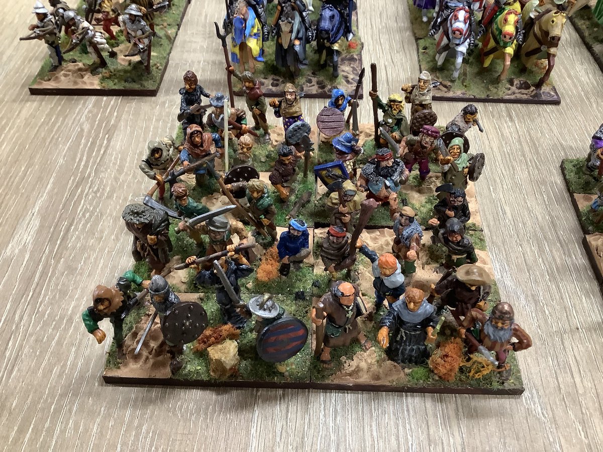 Oldwargamer's tweet photo. 2) Also in the French army will be #Peasants and #Billman or heavy men at arms. Army lists taken from #FieldsofGlory and will probably use these rules as well. https://t.co/claymqKn7C