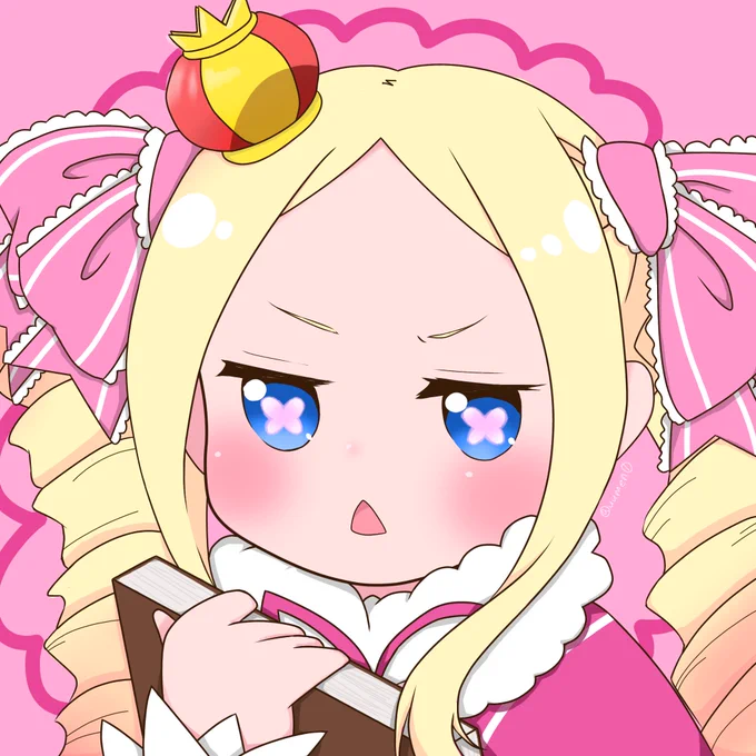今年の1月頃に描いたベアちゃん。(過去絵再up)#ベアトリス #リゼロ 