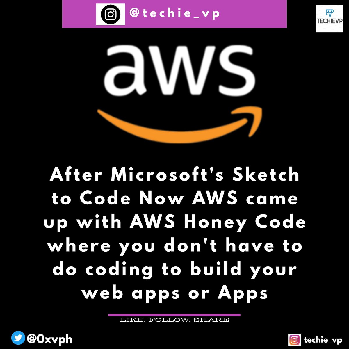 0xvph's tweet image. Best Part🔥🔥🔥 @AWS_Edu @awscloud @amazon check out the post for full details...
instagram.com/techie_vp
#Amazon #AWS #awshoneycode #awscloud