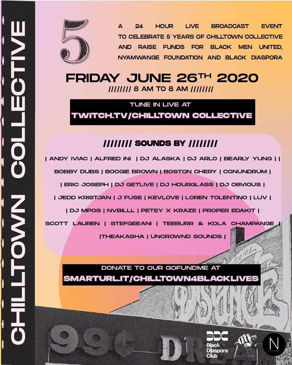 Tomorrow we live ! 5pm #HappyAnniversary <a href="/chilltown_us/">Chilltown</a> 💛🧡💛🧡

smarturl.it/ChilltownTwitch

Donate ! 
Our goal is to raise $2,000 for each organization.
Donate here: smarturl.it/chilltown4blac…