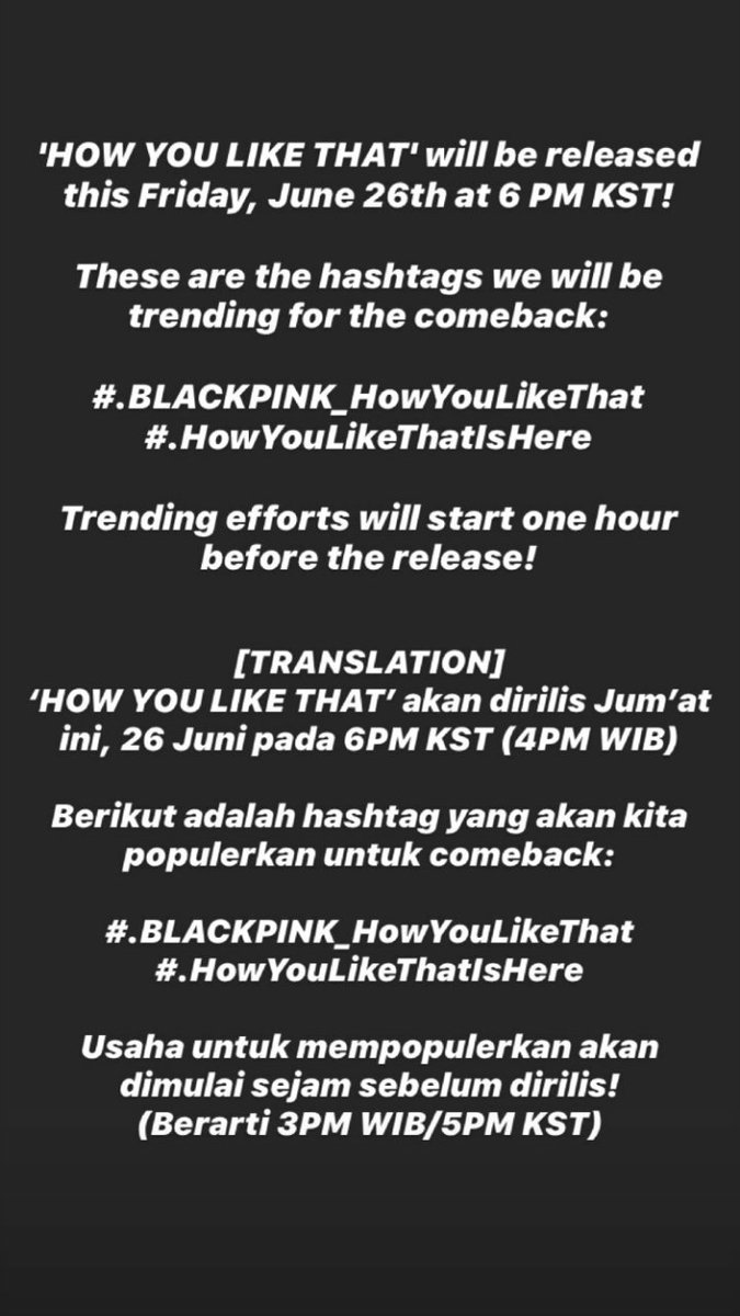 Attention
Goalsnya 1ww trend
Fighting blinkkeu!💖
#BLACKPINK