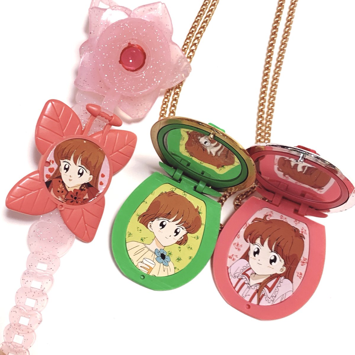 ミラクル☆ガールズ　食玩　ブレスレット　ペンダント　セット　当時物　希少 希少】ミラクル☆ガールズ 食玩 ブレスレット ペンダント セット 当時