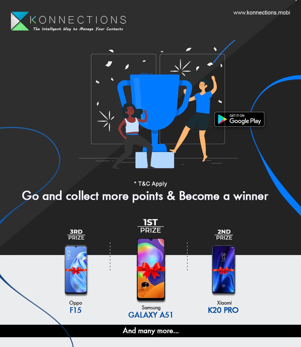 konnectionsapp's tweet photo. Don’t Lose the opportunity
The #contest ends on June 30th. #Winners will be selected by the points system the one who has the maximum points will be will be awarded the prize
Download now https://t.co/mPOUAXu7bQ
#winmobile #phonebookapp #playstoregame #contesttime #hurry https://t.co/eteM7eQtHG