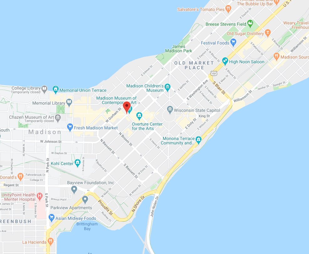 The incident supposedly took place per her statement here around the 300 block state street. She claims she was here at 0100 Wisconsin time on June 24th, 2020.