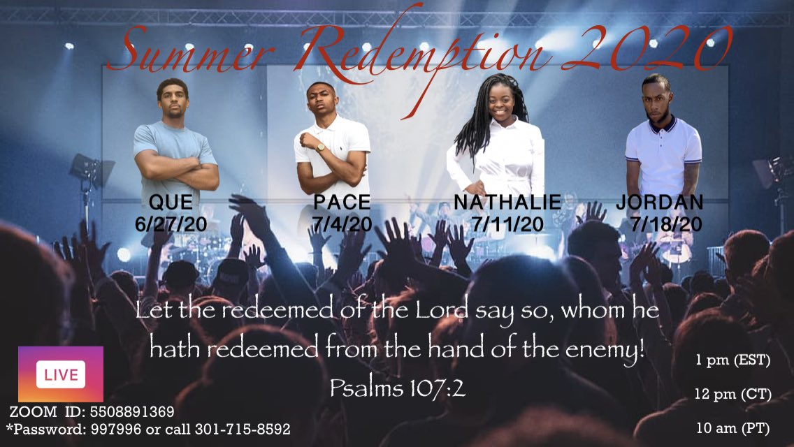 PastorHayden's tweet photo. Summer Redemption 2020!!! https://t.co/wGNhWLOH3P